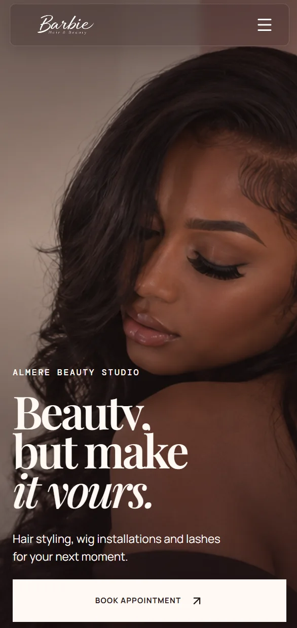 Barbie Hair & Beauty website preview